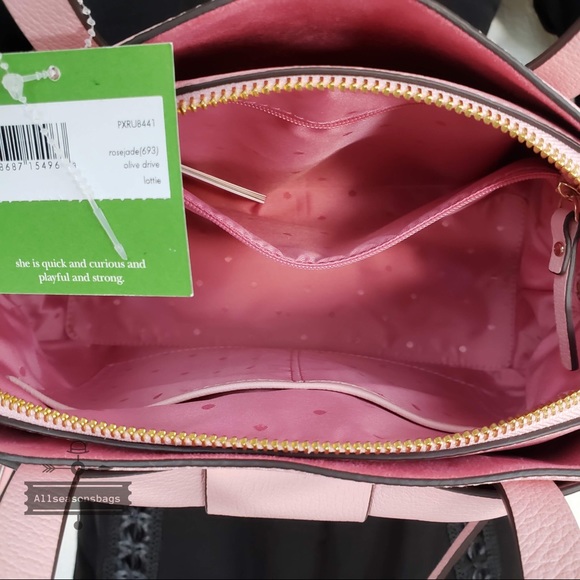 NWT Kate Spade Olive Drive Lottie Satchel pink bag - Picture 7 of 8